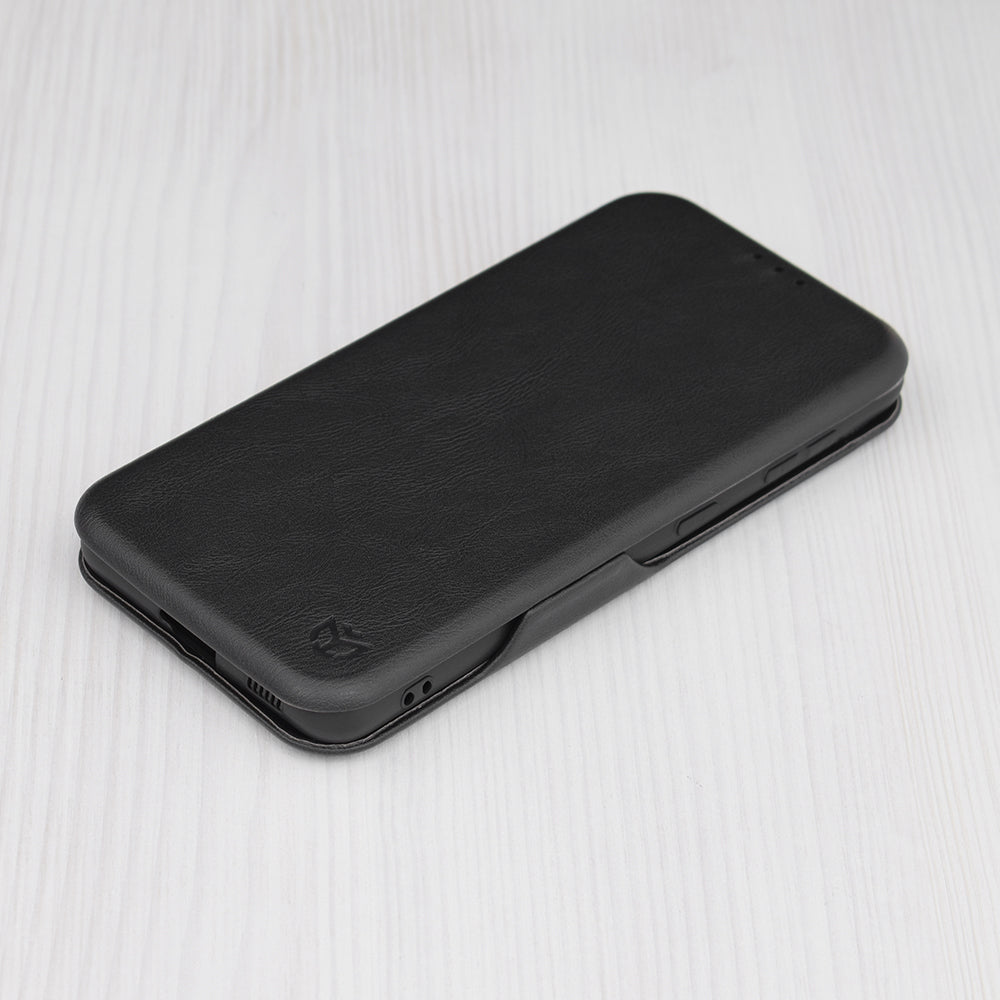 Husa de protectie Techsuit Safe Wallet Plus compatibila cu Samsung Galaxy S21 5G, acoperire spate, negru