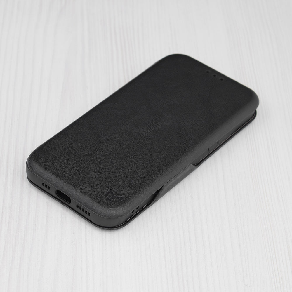 Husa de protectie Techsuit Safe Wallet Plus compatibila cu Apple iPhone 12 Pro, acoperire spate, negru