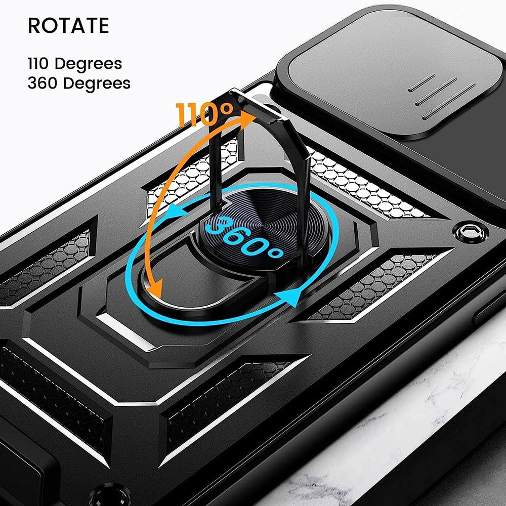 Husa de protectie Techsuit CamShield Series compatibila cu Honor 90 Lite, acoperire spate, negru