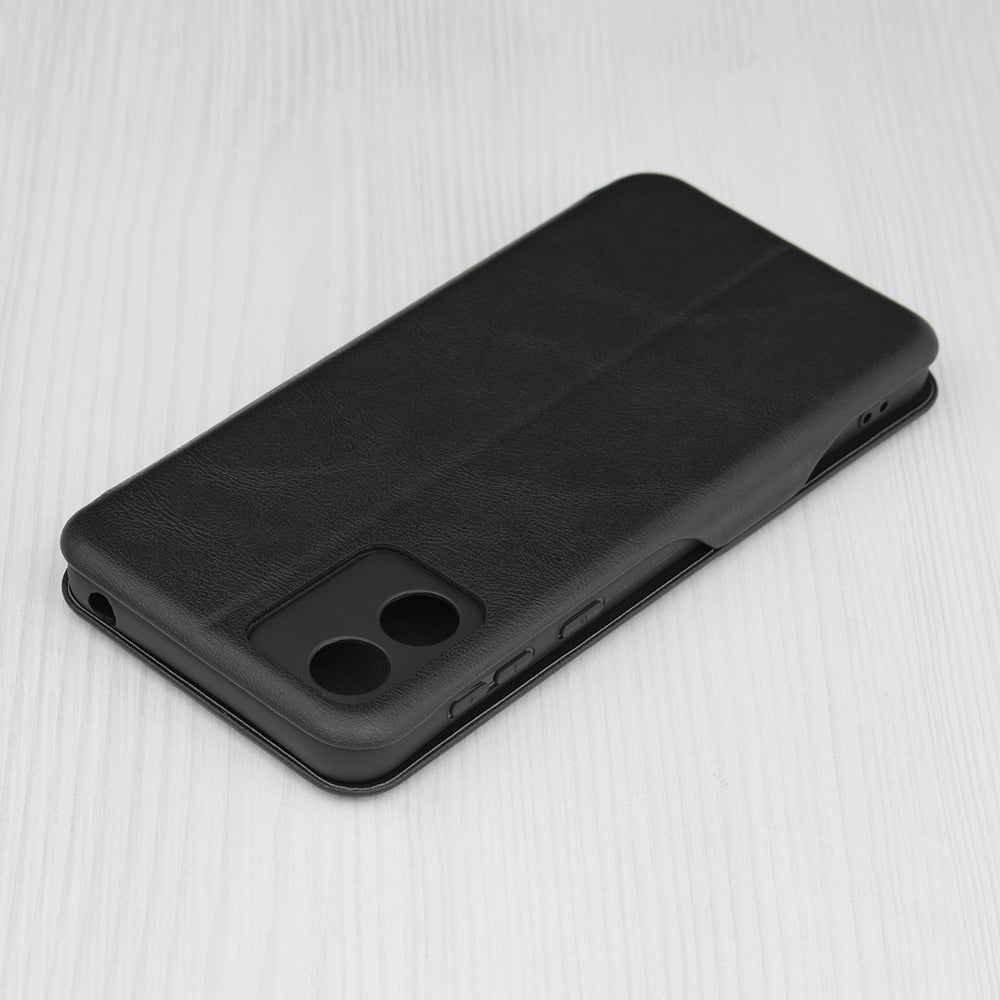 Husa de protectie Techsuit Safe Wallet Plus compatibila cu Motorola Moto E13, acoperire spate, negru