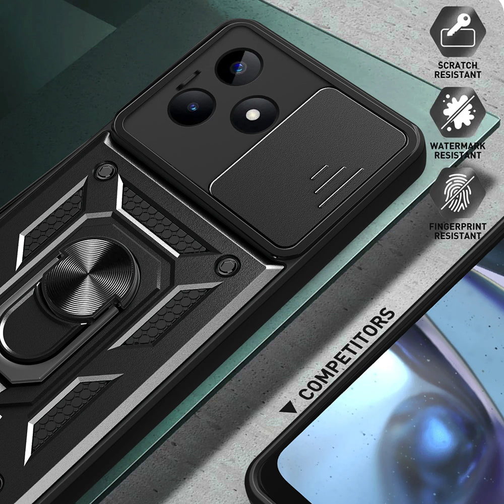 Husa de protectie Techsuit CamShield Series compatibila cu Realme C53, acoperire spate, negru