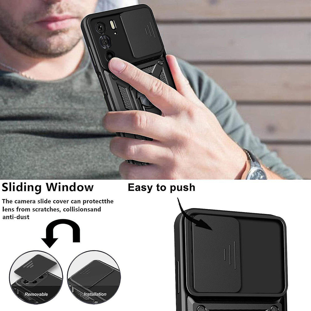Husa de protectie Techsuit CamShield Series compatibila cu Motorola Edge 30 Pro, acoperire spate, negru