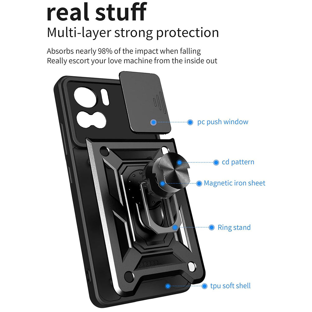 Husa de protectie Techsuit CamShield Series compatibila cu Motorola Edge 30 Ultra, acoperire spate, negru