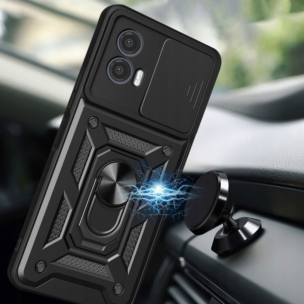 Husa de protectie Techsuit CamShield Series compatibila cu Motorola Moto G73, acoperire spate, negru
