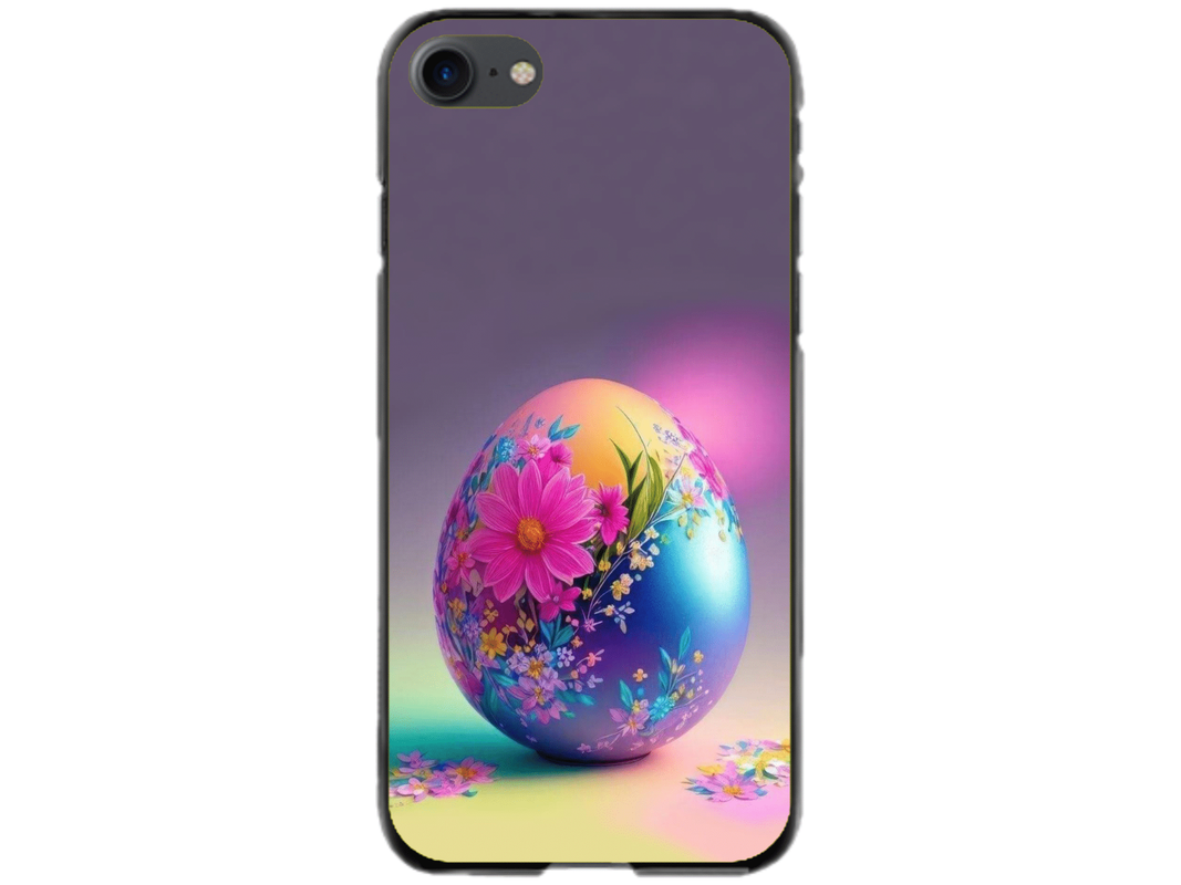 Husa Silicon HQCover compatibila cu Apple iPhone SE 2020, model Easter Egg, rezistenta la socuri si zgarieturi, SP1M00002