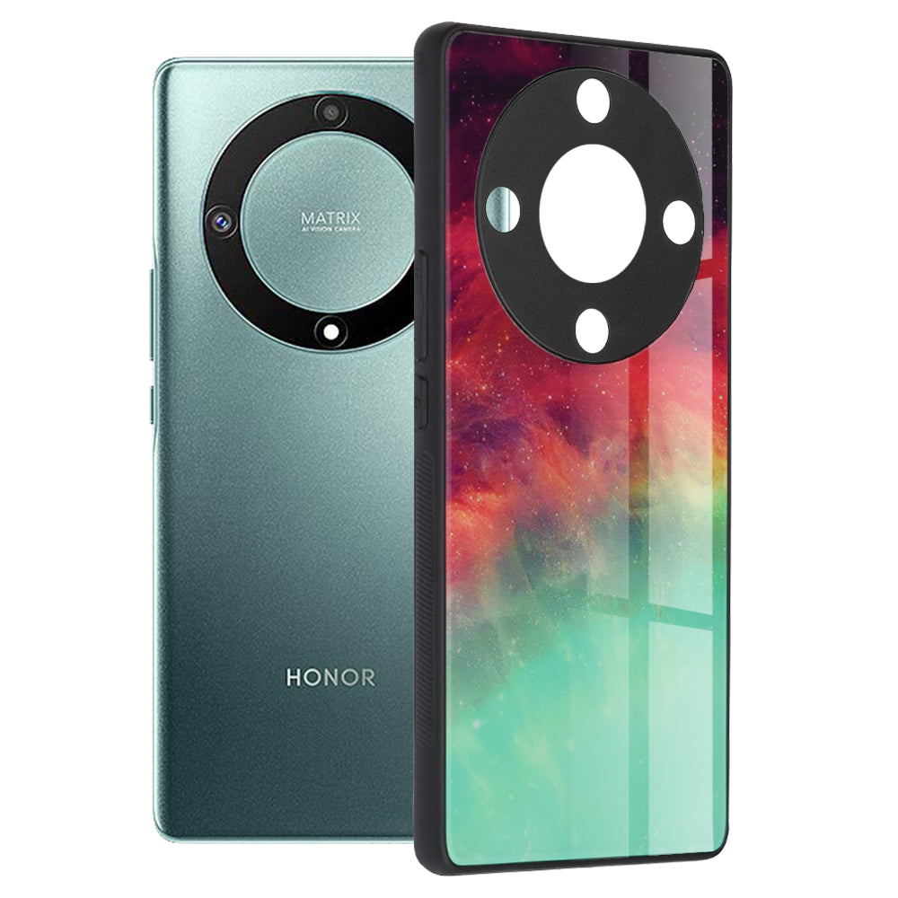 Husa de protectie Techsuit Glaze Series compatibila cu Honor 90 Lite, acoperire spate, Fiery Ocean