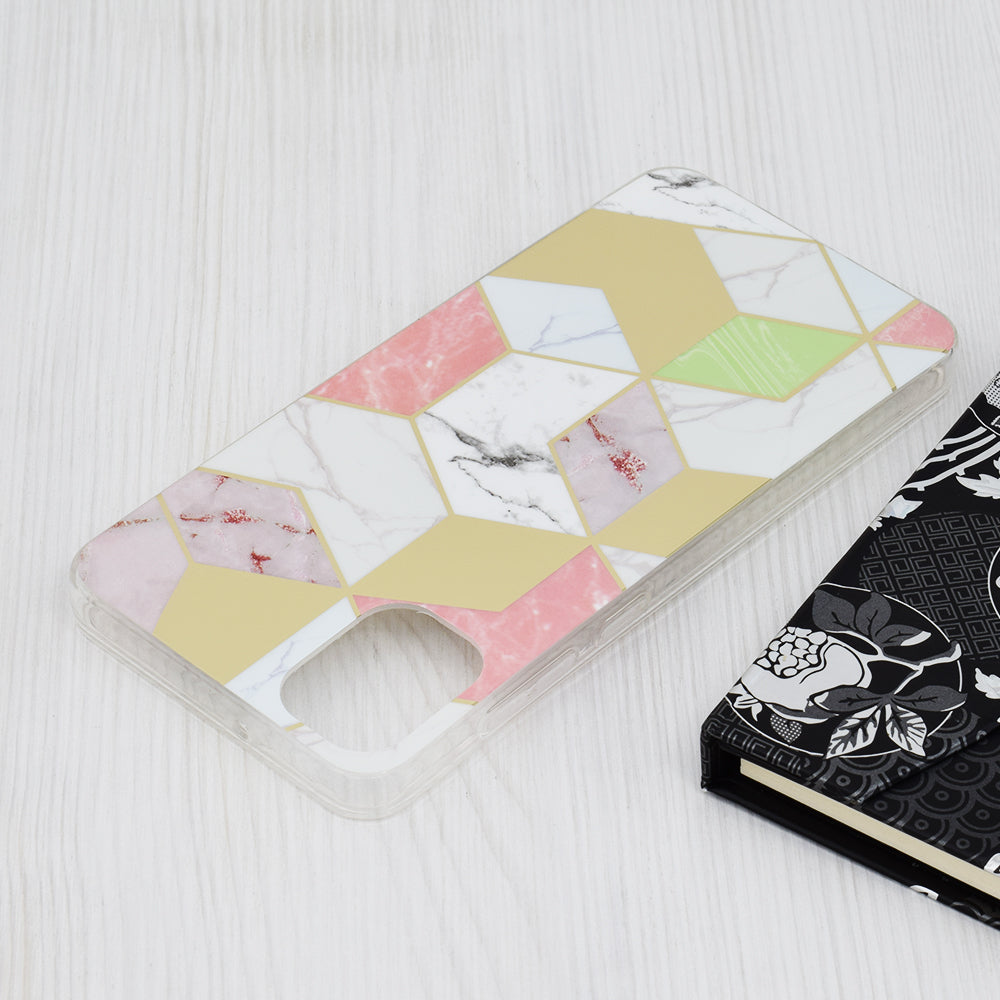 Husa de protectie Techsuit Marble Series compatibila cu Samsung Galaxy A05, acoperire spate, Purple Hex
