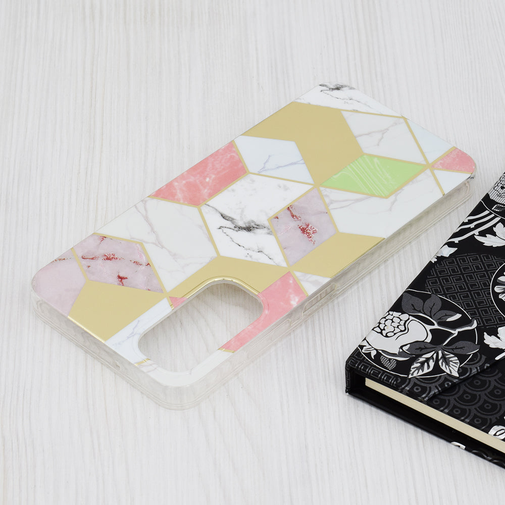 Husa de protectie Techsuit Marble Series compatibila cu Samsung Galaxy A05s, acoperire spate, Purple Hex