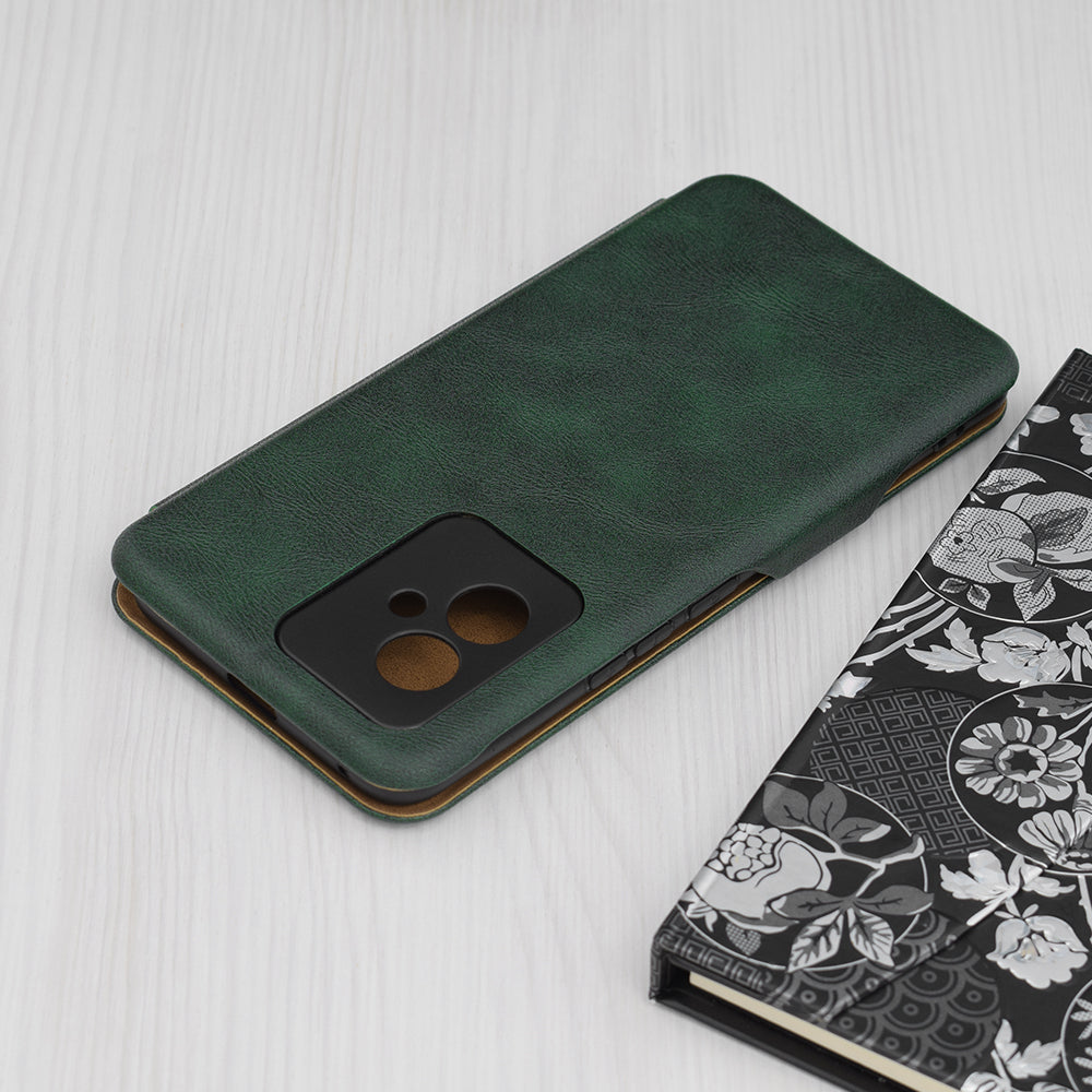 Husa de protectie Techsuit Safe Wallet Plus compatibila cu Honor 100, acoperire spate, verde