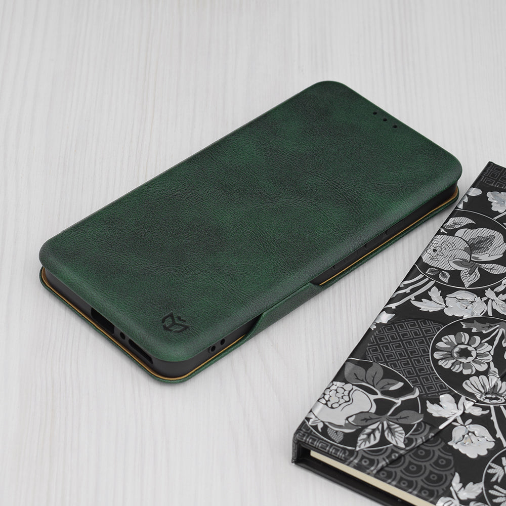 Husa de protectie Techsuit Safe Wallet Plus compatibila cu Xiaomi Redmi Note 13 Pro Plus 5G, acoperire spate, verde