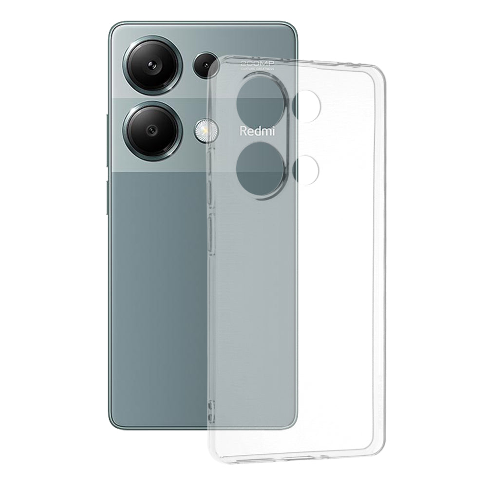 Husa de protectie Techsuit Clear Silicone compatibila cu Xiaomi Redmi Note 13 Pro Plus 5G, acoperire spate, transparent