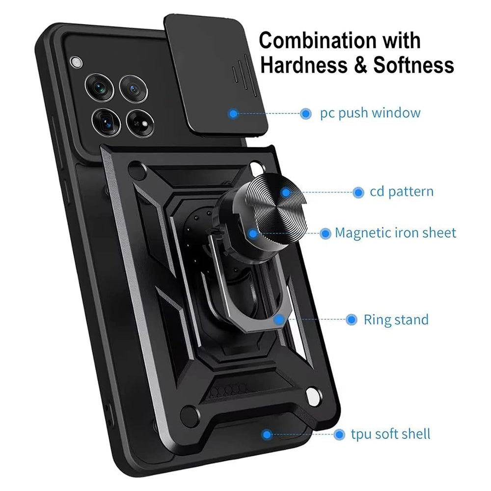 Husa de protectie Techsuit CamShield Series compatibila cu OnePlus 12R, acoperire spate, negru