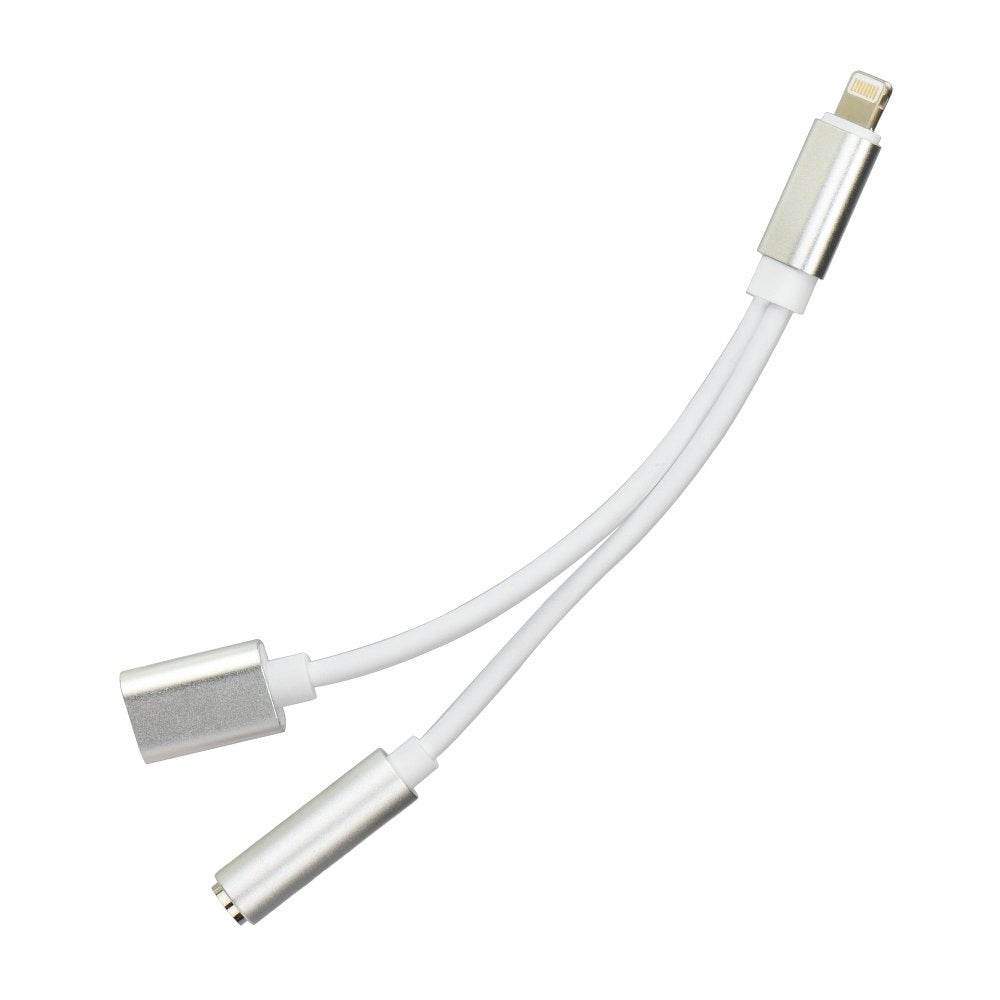 Adaptor Lightning - Mufa de Incarcare si Audio (Argintiu)