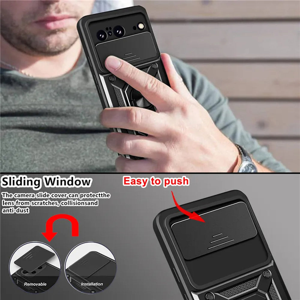Husa de protectie Techsuit CamShield Series compatibila cu Google Pixel 9 Pro XL, acoperire spate, negru