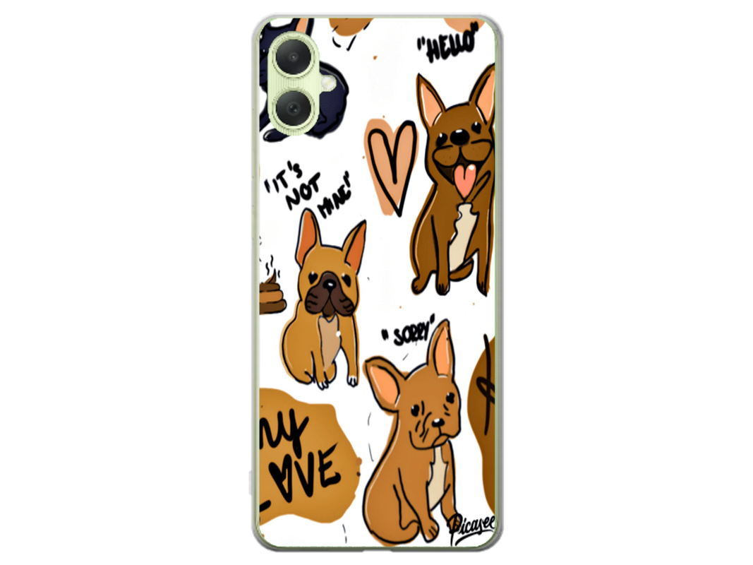 Husa Silicon HQCover compatibila cu Samsung Galaxy A05, model Dogs, rezistenta la socuri si zgarieturi, SP1M00042