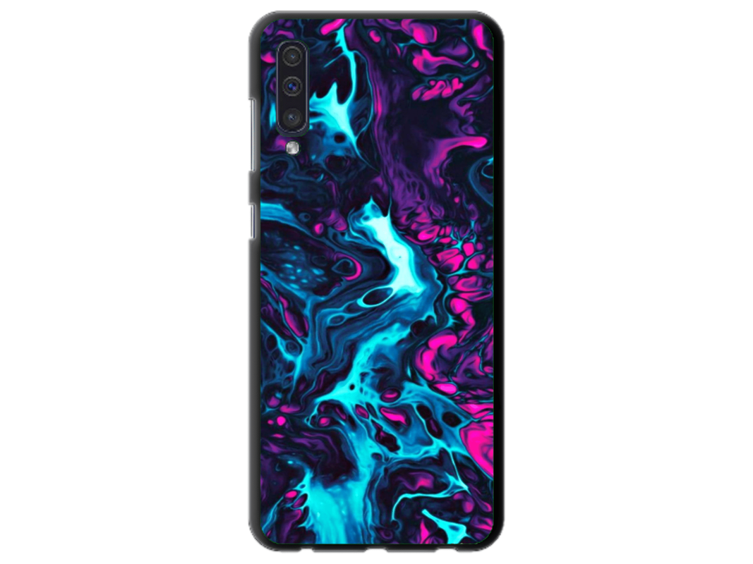 Husa Silicon HQCover compatibila cu Samsung Galaxy A50, model Explozie de culori v3, rezistenta la socuri si zgarieturi, SP1M00044