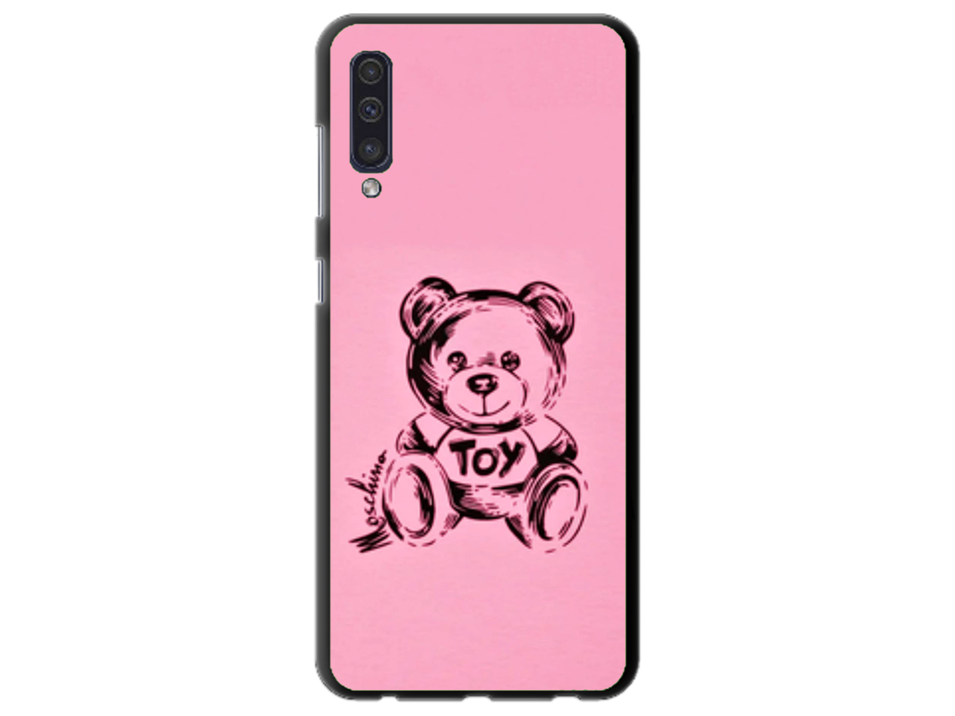 Husa Silicon HQCover compatibila cu Samsung Galaxy A20s, model Urs Roz, rezistenta la socuri si zgarieturi, SP1M00049