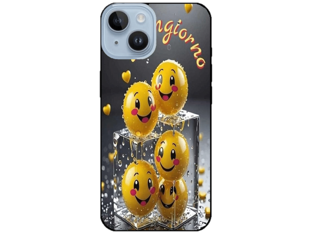Skin Smiley Ice, compatibil cu Apple iPhone 15, M0001
