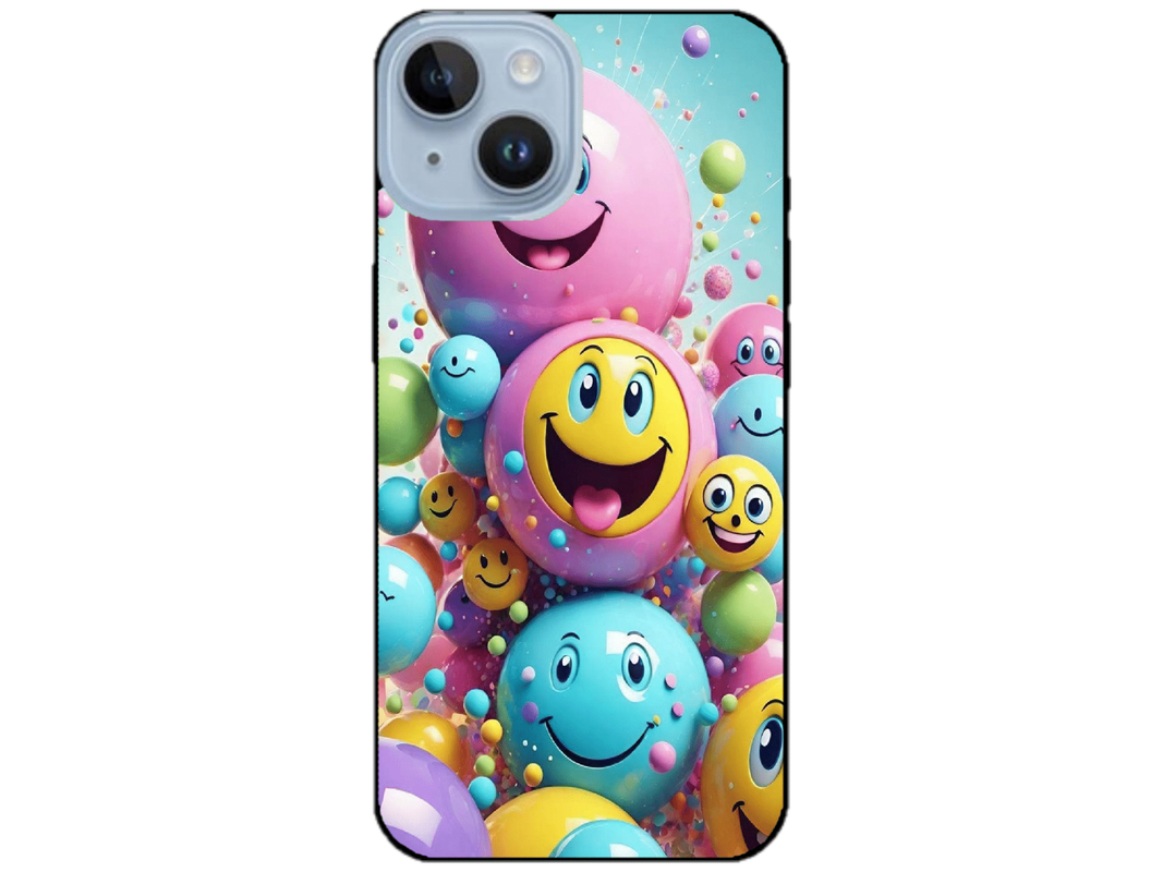 Skin Smiley Ball, compatibil cu Apple iPhone 15, M0007