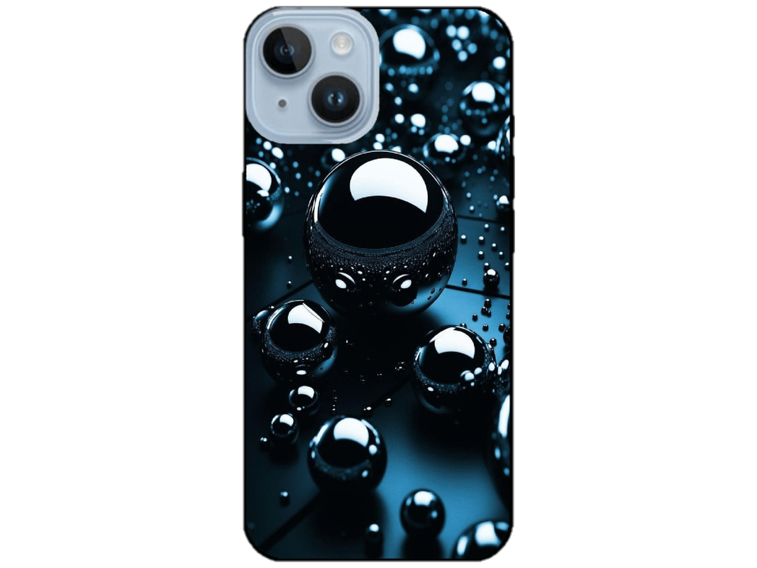 Skin Black Drops, compatibil cu Apple iPhone 14, M0203