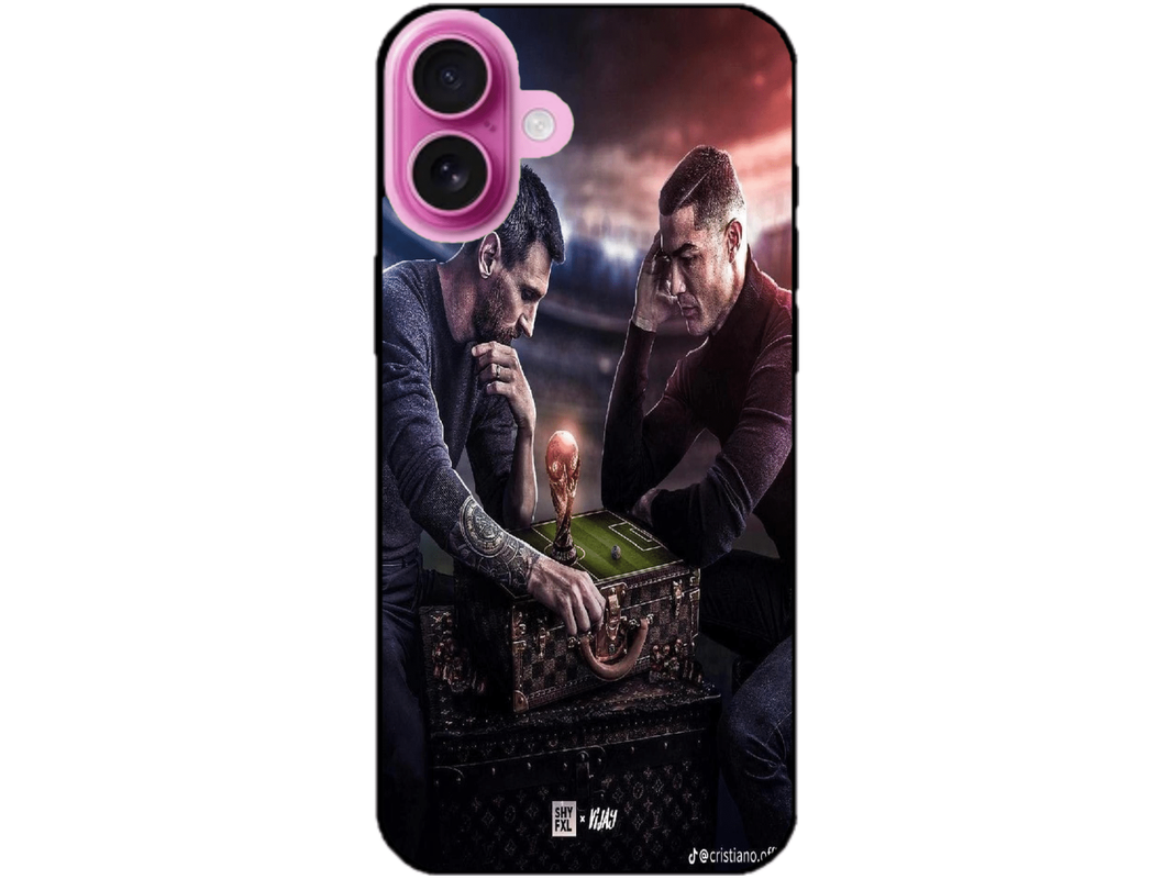 Skin Messi si Ronaldo 1, compatibil cu Apple iPhone 16 Plus, M0064