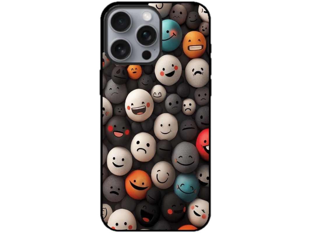 Skin Smiley Faces, compatibil cu Apple iPhone 16 Pro, M0025