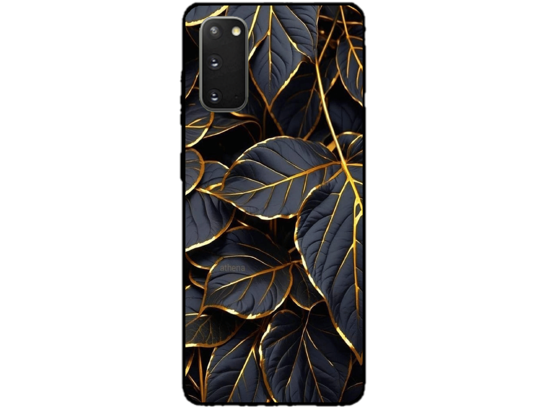 Skin Black Leaves, compatibil cu Samsung Galaxy S20, M0200