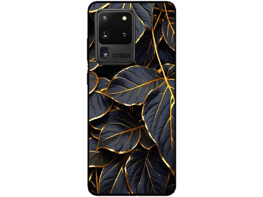 Skin Black Leaves, compatibil cu Samsung Galaxy S20 Ultra 5G, M0200