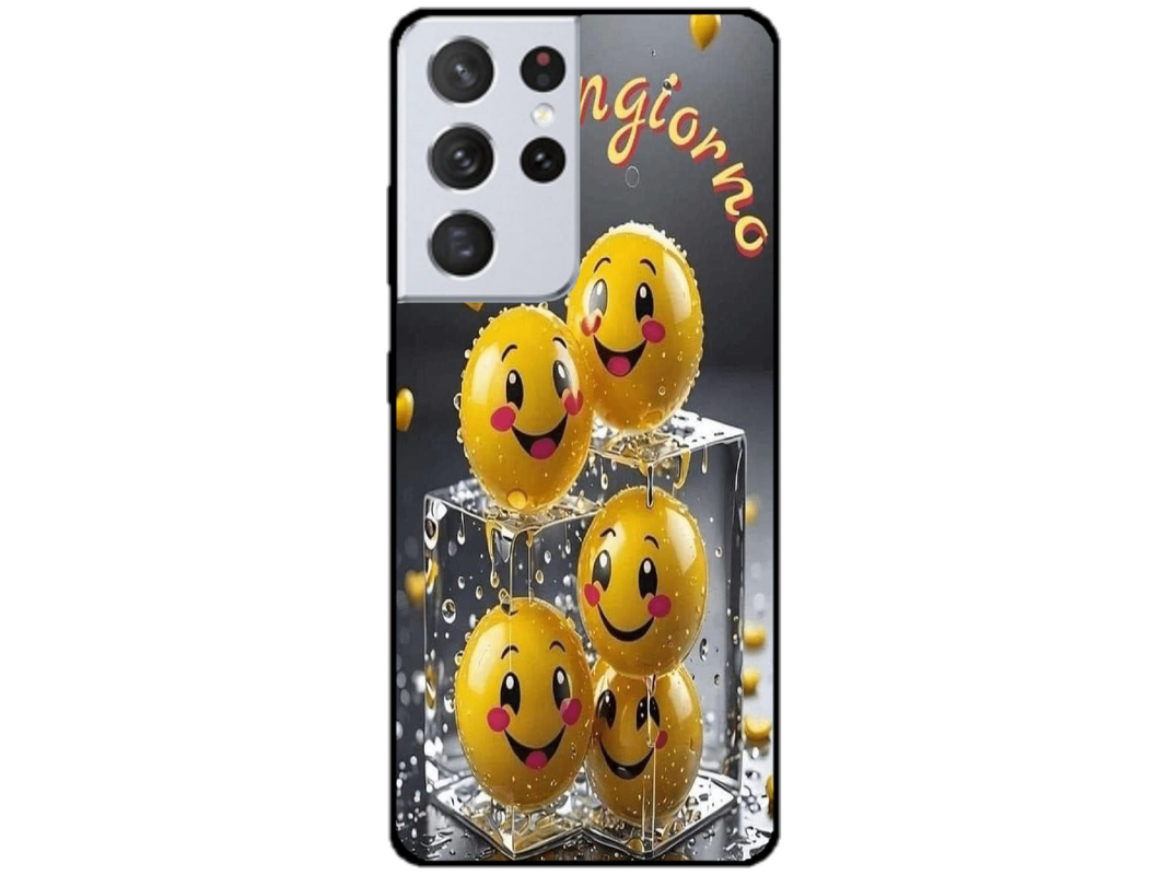 Skin Smiley Ice, compatibil cu Samsung Galaxy S21 Ultra 5G, M0001