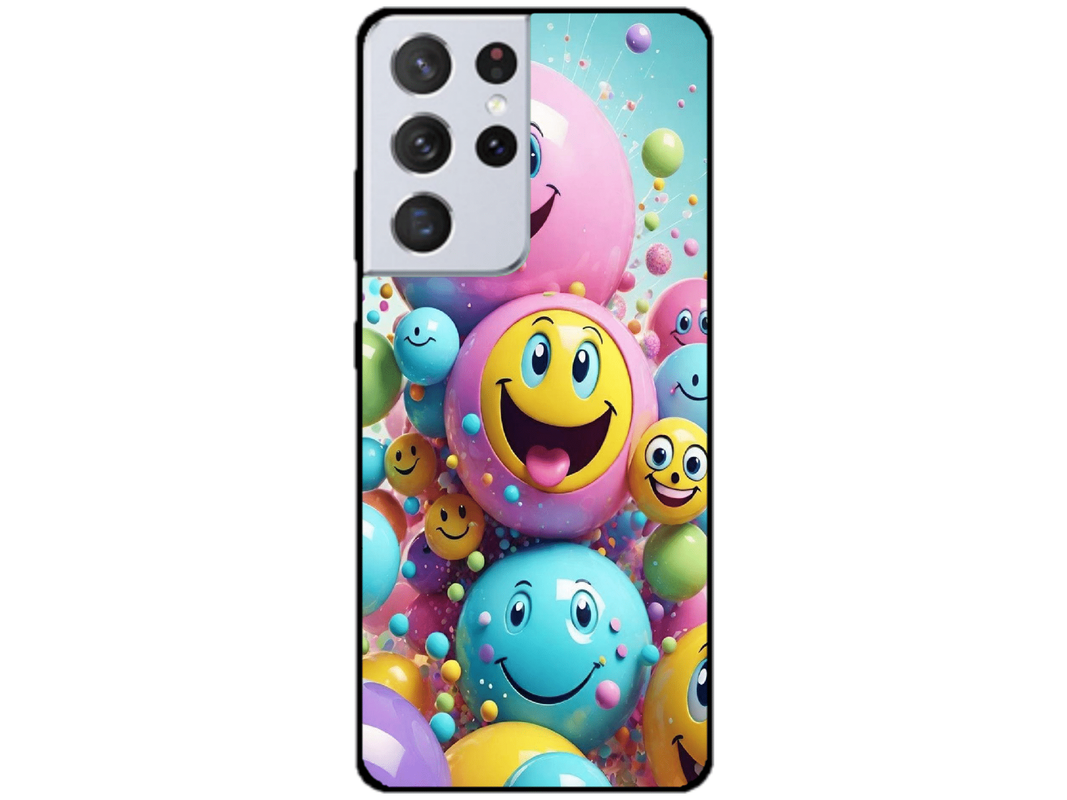 Skin Smiley Ball, compatibil cu Samsung Galaxy S21 Ultra 5G, M0007