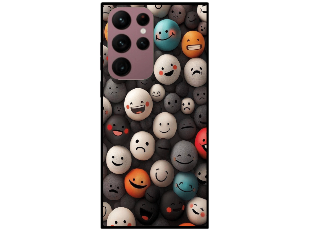 Skin Smiley Faces, compatibil cu Samsung Galaxy S22 Ultra 5G, M0025