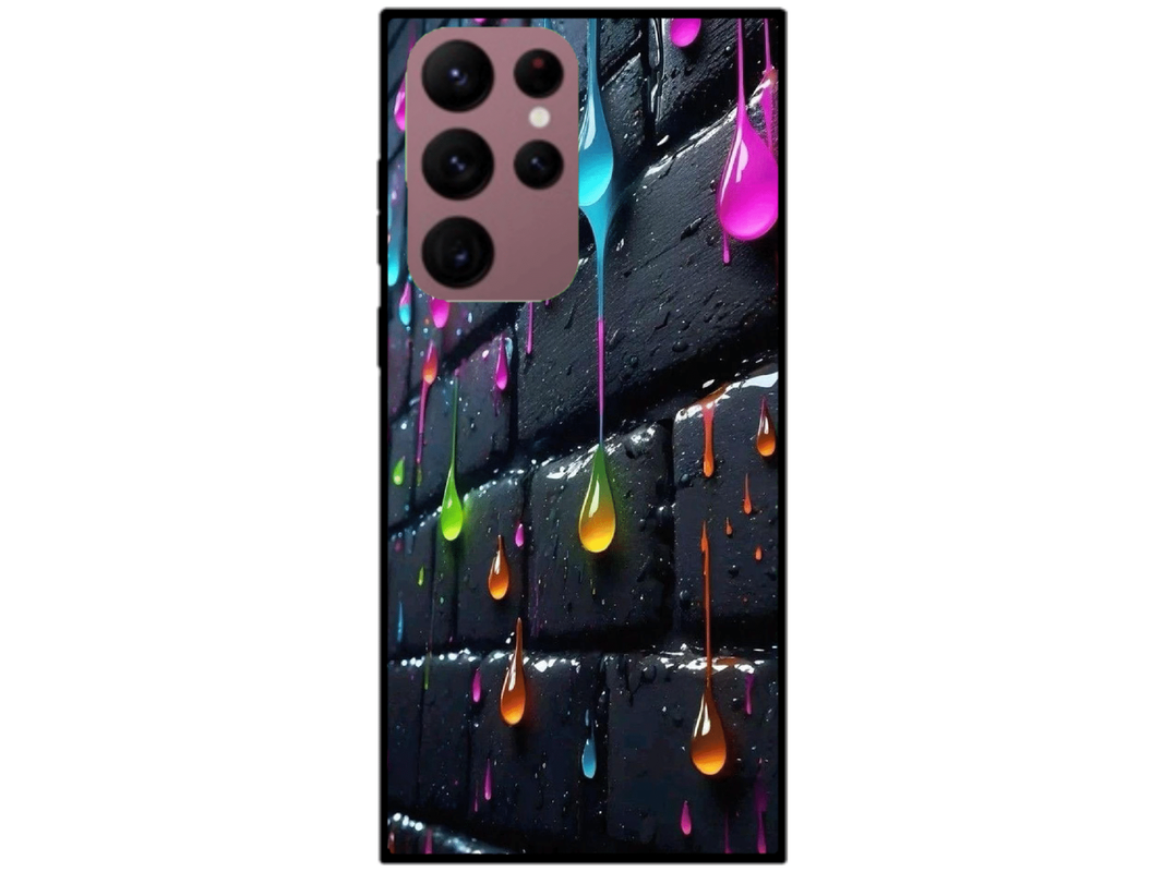 Skin Rainbow Drops 3, compatibil cu Samsung Galaxy S22 Ultra 5G, M0034