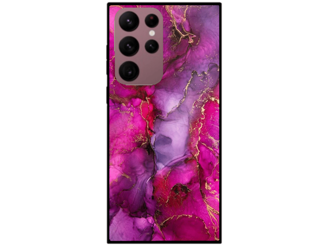 Skin Pink Marble, compatibil cu Samsung Galaxy S22 Ultra 5G, M0043
