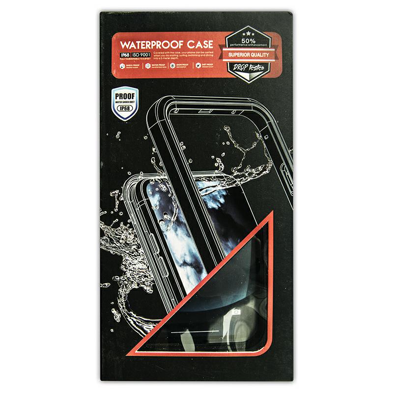 Husa Waterproof IP68 compatibila cu Apple iPhone 15 Plus, neagra, full cover 360, anti-shock