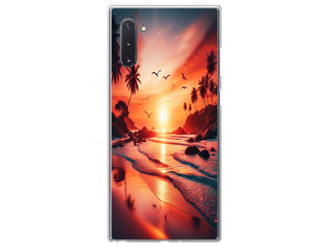 Husa Silicon HQCover compatibila cu Samsung Galaxy Note 10, model Apus, rezistenta la socuri si zgarieturi, SP1M00008