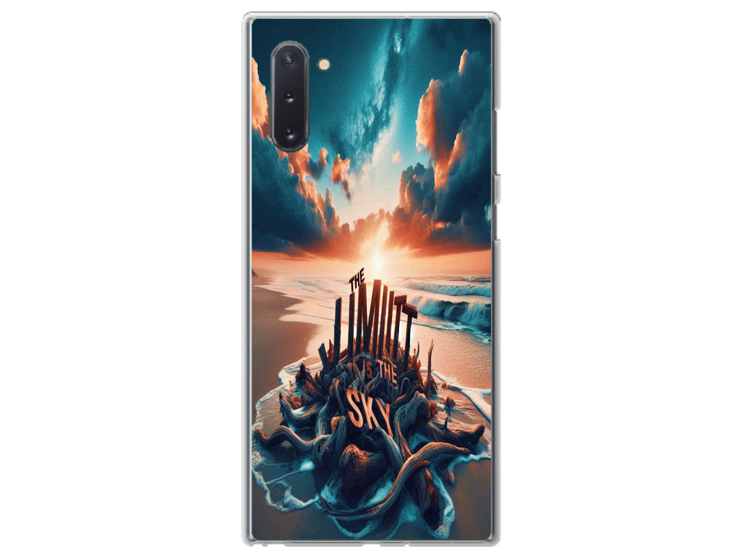 Husa Silicon HQCover compatibila cu Samsung Galaxy Note 10, model Plaja, rezistenta la socuri si zgarieturi, SP1M00009