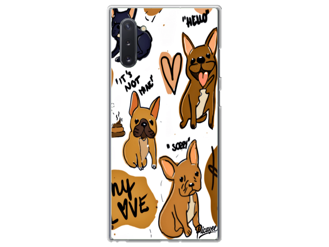 Husa Silicon HQCover compatibila cu Samsung Galaxy Note 10, model Dogs, rezistenta la socuri si zgarieturi, SP1M00042