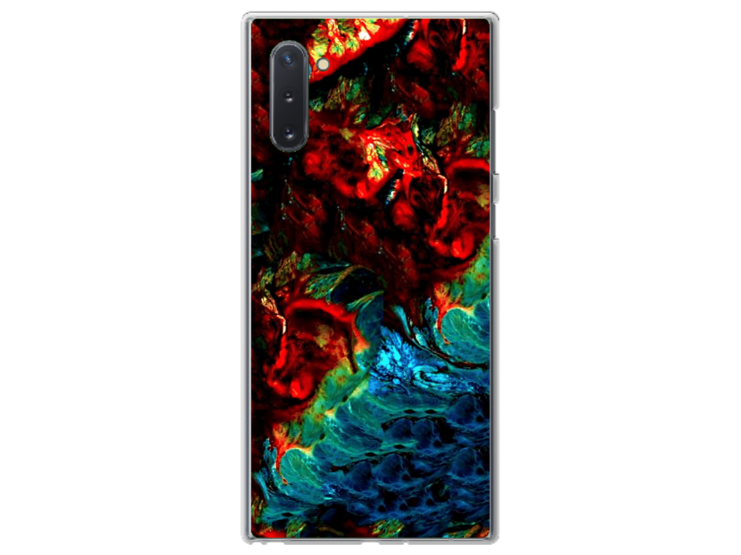 Husa Silicon HQCover compatibila cu Samsung Galaxy Note 10, model Explozie de culori v2, rezistenta la socuri si zgarieturi, SP1M00043