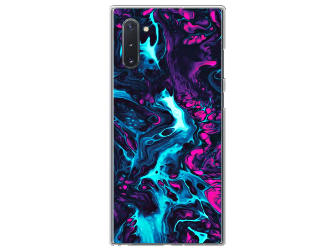 Husa Silicon HQCover compatibila cu Samsung Galaxy Note 10, model Explozie de culori v3, rezistenta la socuri si zgarieturi, SP1M00044