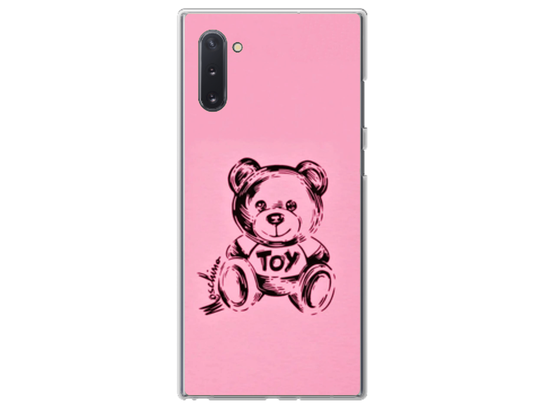 Husa Silicon HQCover compatibila cu Samsung Galaxy Note 10, model Urs Roz, rezistenta la socuri si zgarieturi, SP1M00049