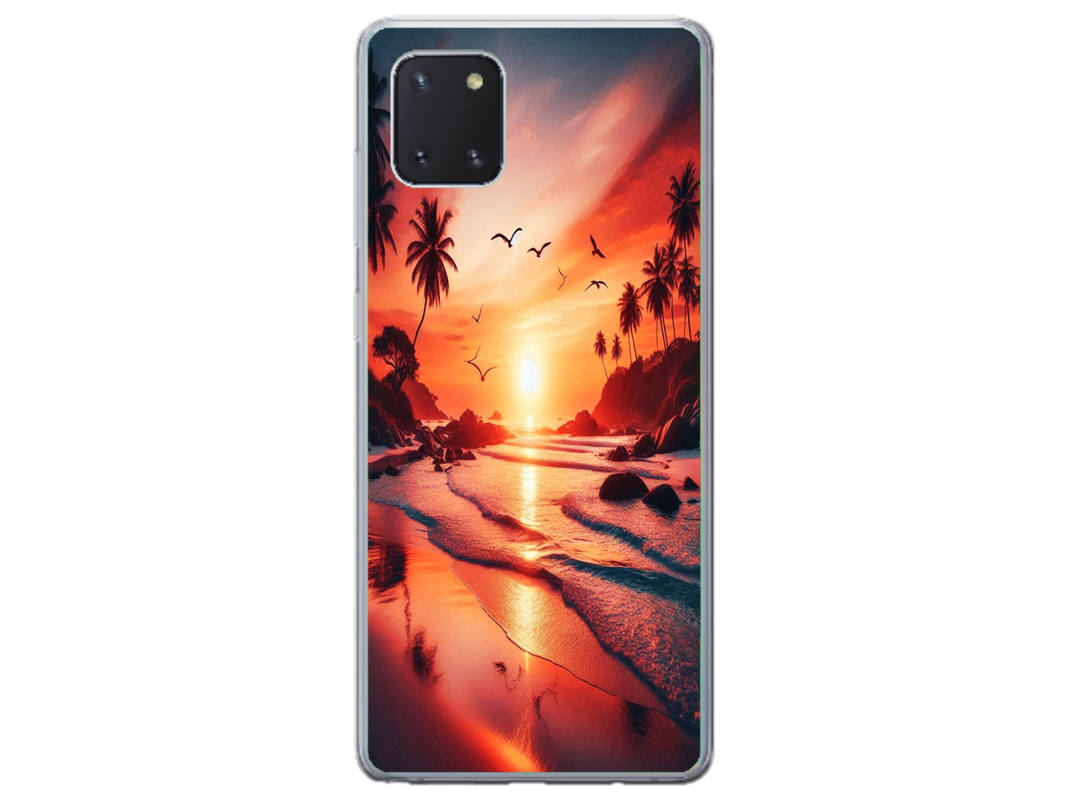 Husa Silicon HQCover compatibila cu Samsung Galaxy Note 10 Lite, model Apus, rezistenta la socuri si zgarieturi, SP1M00008
