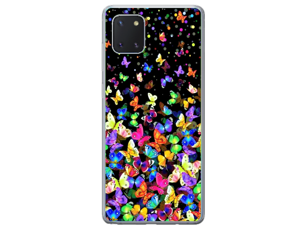 Husa Silicon HQCover compatibila cu Samsung Galaxy Note 10 Lite, model Fluturi, rezistenta la socuri si zgarieturi, SP1M00023