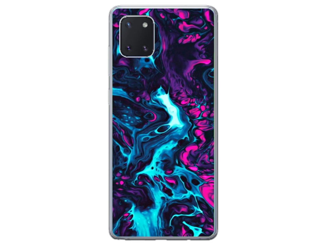 Husa Silicon HQCover compatibila cu Samsung Galaxy Note 10 Lite, model Explozie de culori v3, rezistenta la socuri si zgarieturi, SP1M00044
