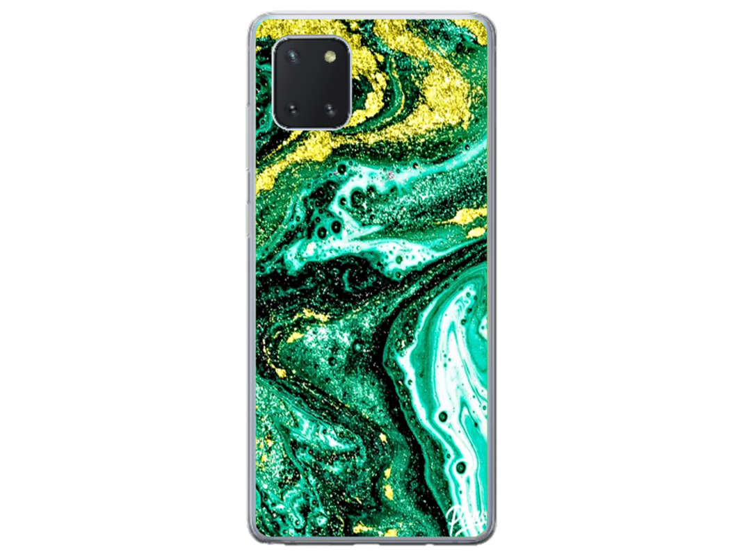 Husa Silicon HQCover compatibila cu Samsung Galaxy Note 10 Lite, model Explozie de culori v4, rezistenta la socuri si zgarieturi, SP1M00045