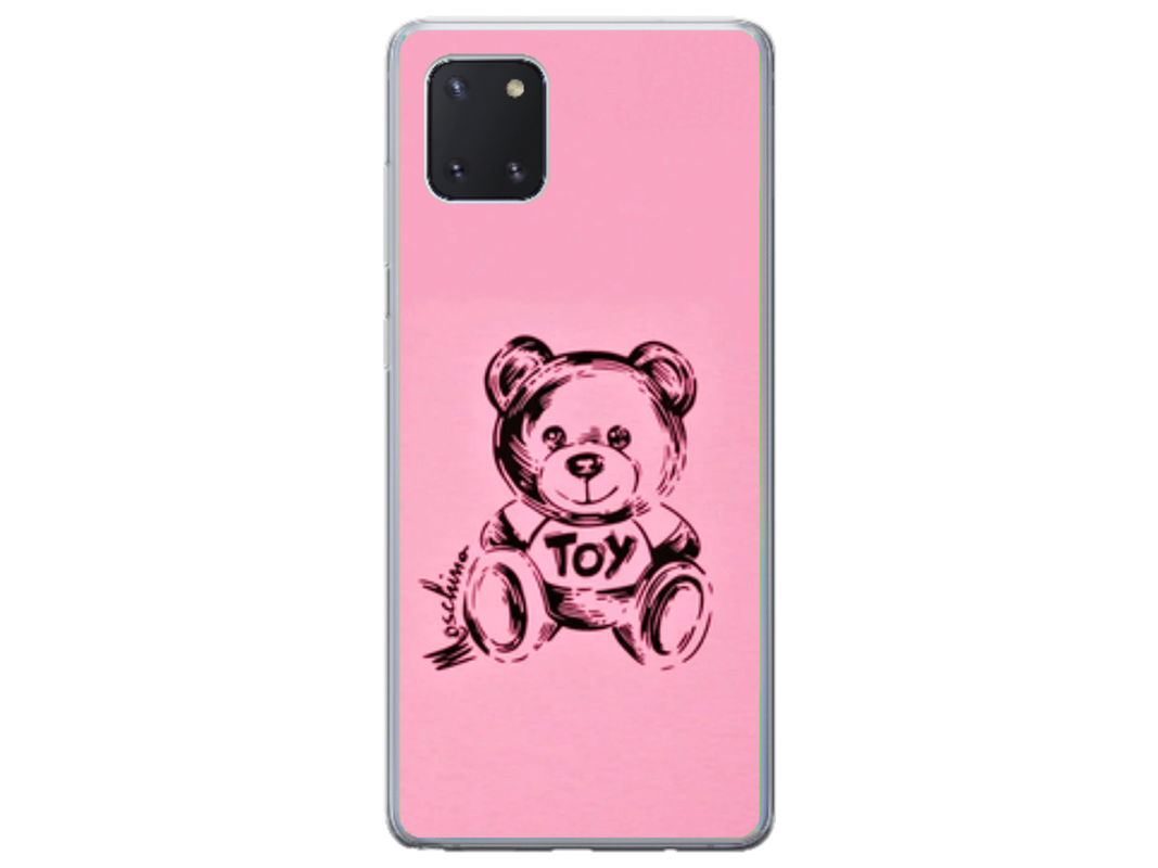 Husa Silicon HQCover compatibila cu Samsung Galaxy Note 10 Lite, model Urs Roz, rezistenta la socuri si zgarieturi, SP1M00049