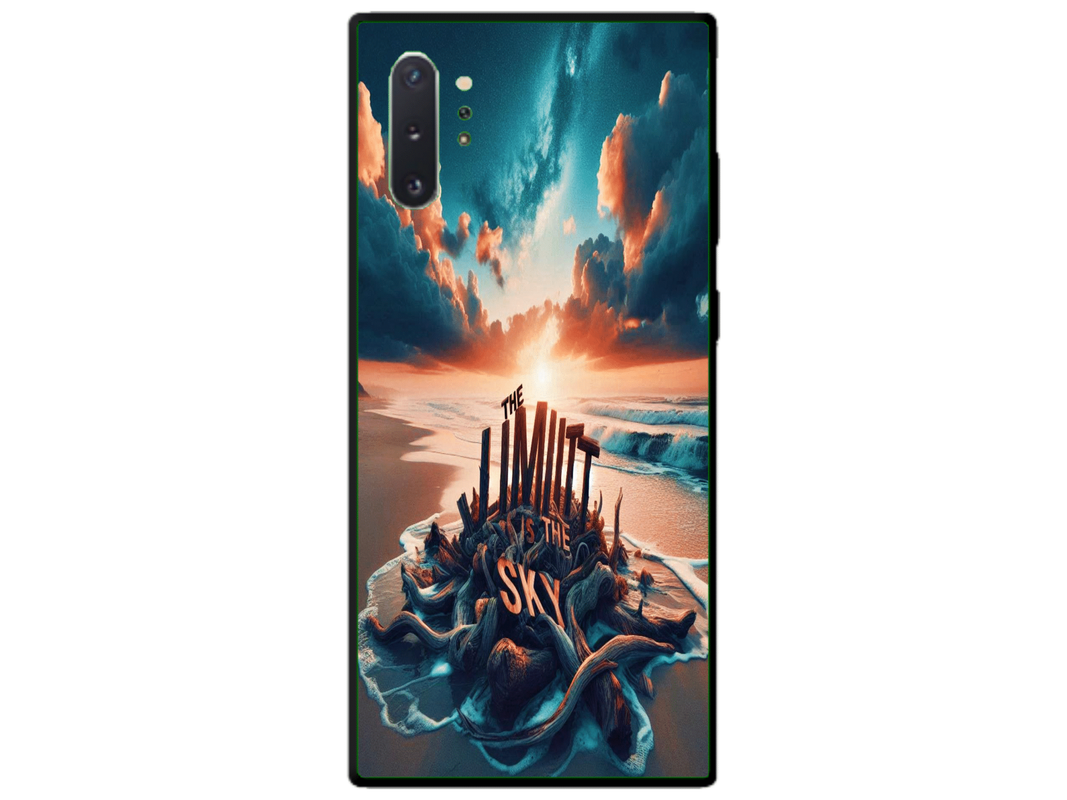 Husa Silicon HQCover compatibila cu Samsung Galaxy Note 10 Plus 4G, model Plaja, rezistenta la socuri si zgarieturi, SP1M00009