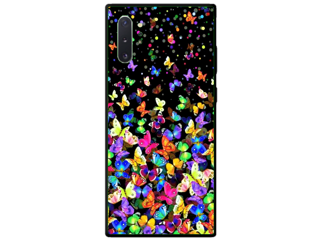 Husa Silicon HQCover compatibila cu Samsung Galaxy Note 10 Plus 5G, model Fluturi, rezistenta la socuri si zgarieturi, SP1M00023