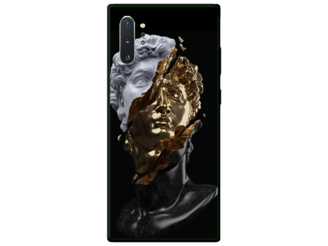 Husa Silicon HQCover compatibila cu Samsung Galaxy Note 10 Plus 5G, model Statuie, rezistenta la socuri si zgarieturi, SP1M00046