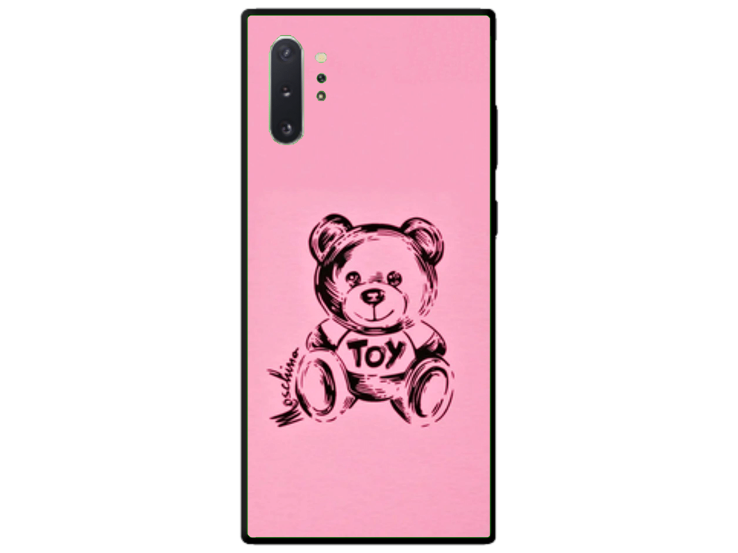 Husa Silicon HQCover compatibila cu Samsung Galaxy Note 10 Plus 4G, model Urs Roz, rezistenta la socuri si zgarieturi, SP1M00049