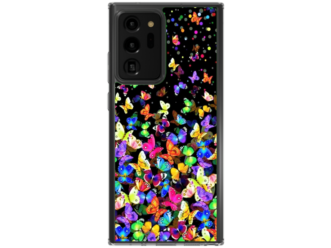 Husa Silicon HQCover compatibila cu Samsung Galaxy Note 20 Ultra 5G, model Fluturi, rezistenta la socuri si zgarieturi, SP1M00023